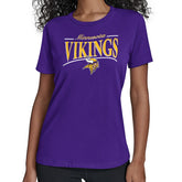 Minnesota Vikings Starter Women's Arch Stripe T-Shirt | NFL Outlet
