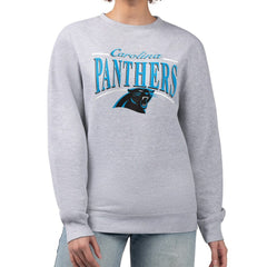 Carolina Panthers Starter Women's Arch Stripe Fleece Pullover Sweatshirt | NFL Near me