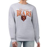 Chicago Bears Starter Women's Arch Stripe Fleece Pullover Sweatshirt | NFL Outlet