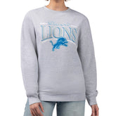 Detroit Lions Starter Women's Arch Stripe Fleece Pullover Sweatshirt | NFL New