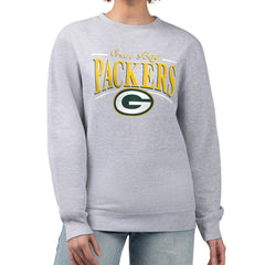 Green Bay Packers Starter Women's Arch Stripe Fleece Pullover Sweatshirt | NFL New