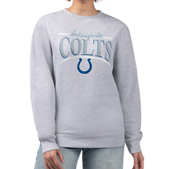 Indianapolis Colts Starter Women's Arch Stripe Fleece Pullover Sweatshirt | NFL Discount