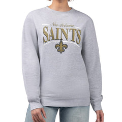New Orleans Saints Starter Women's Arch Stripe Fleece Pullover Sweatshirt | NFL Sale