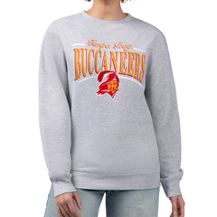Tampa Bay Buccaneers Starter Women's Throwback Arch Stripe Fleece Pullover Sweatshirt | NFL US