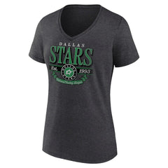 Dallas Stars Women's Retro Banner V-Neck T-Shirt - NHL T-shirts
