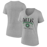Dallas Stars Women's Retro Script V-Neck T-Shirt - NHL T-shirts