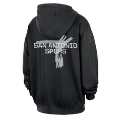 Black San Antonio Spurs Courtside Club Premium Hoodie | NBA