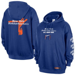 Blue New York Knicks Courtside Club Premium Hoodie | NBA