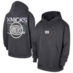 Anthracite New York Knicks Jordan Brand Statement Jumpman Flight Premiere Hoodie | NBA