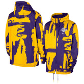 Purple Los Angeles Lakers Unisex Courtside Club Premium Woven Full-Zip Hooded Jacket | NBA
