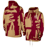 Wine/Gold Cleveland Cavaliers Courtside Club Premium Woven Full-Zip Hooded Jacket sale | NBA