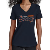 Chicago Bears Starter Women's Groovy Script V-Neck T-Shirt | NFL Discount