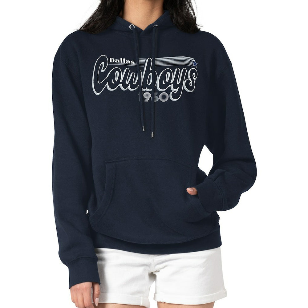 Dallas Cowboys Starter Women's Groovy Script Pullover Hoodie | NFL Discount