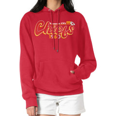 Kansas City Chiefs Starter Women's Groovy Script Pullover Hoodie | NFL Discount