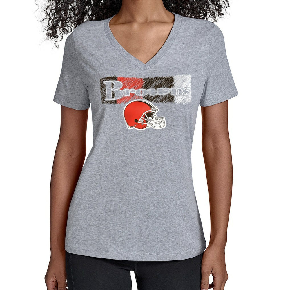 Cleveland Browns Starter Women's Color Shading V-Neck T-Shirt | NFL US