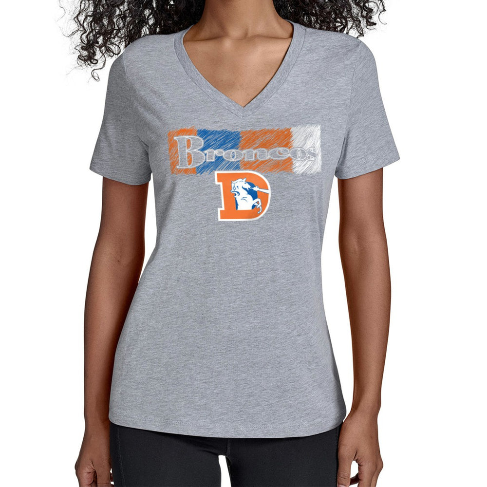 Denver Broncos Starter Women's Color Shading V-Neck T-Shirt | NFL Outlet