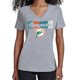 Miami Dolphins Starter Women's Color Shading V-Neck T-Shirt | NFL US