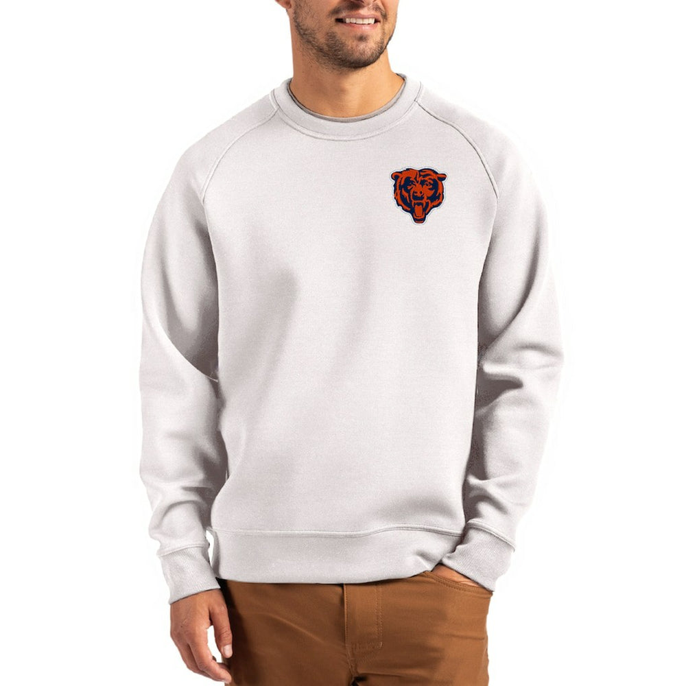 Chicago Bears Cutter & Buck Throwback Roam Recycled Raglan Pullover Sweatshirt | NFL Outlet
