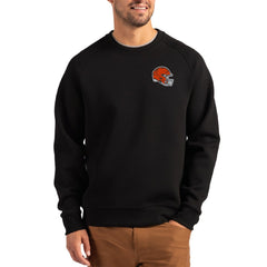 Cleveland Browns Cutter & Buck Helmet Roam Recycled Raglan Pullover Sweatshirt | NFL New