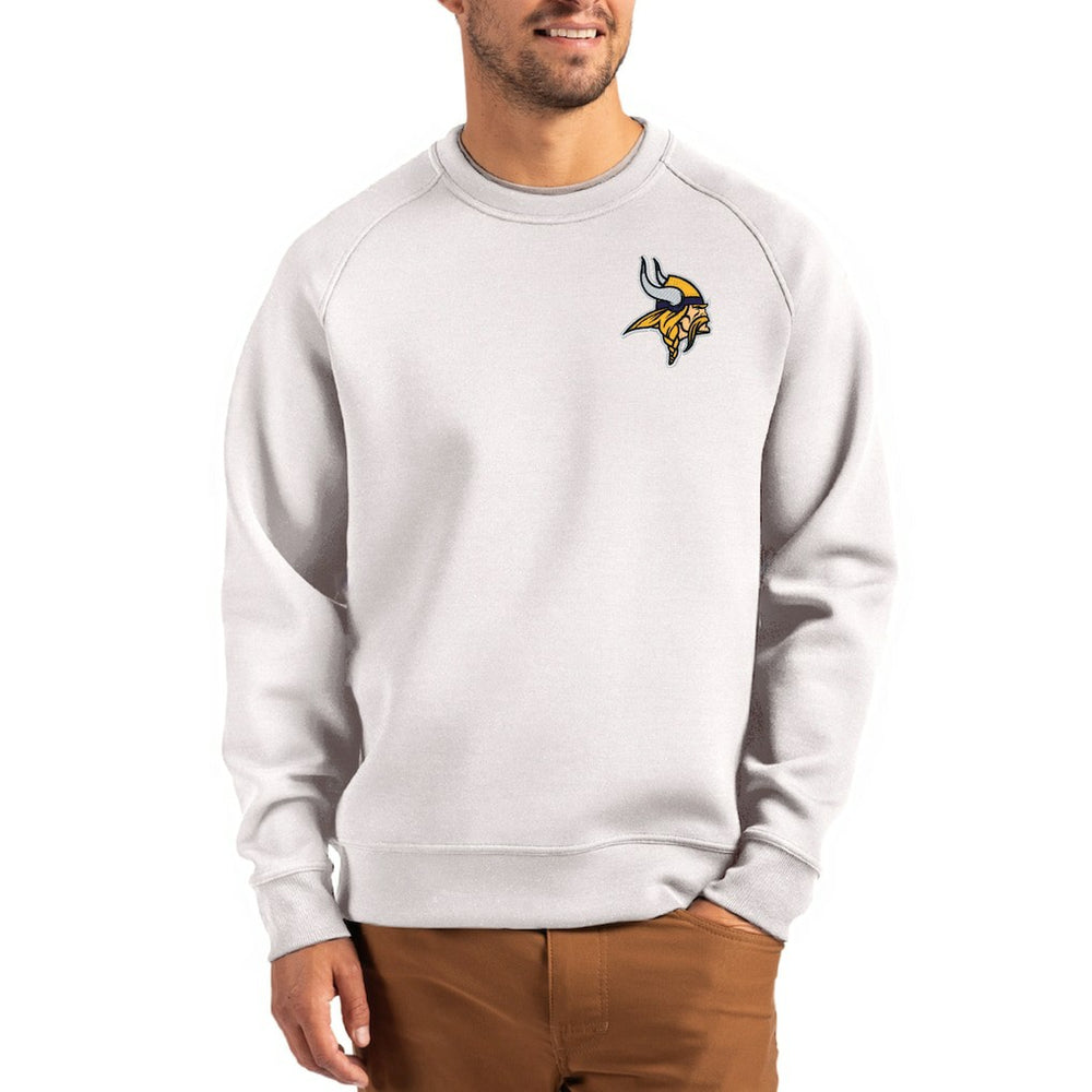 Minnesota Vikings Cutter & Buck Primary Logo Roam Recycled Raglan Pullover Sweatshirt | NFL Discount