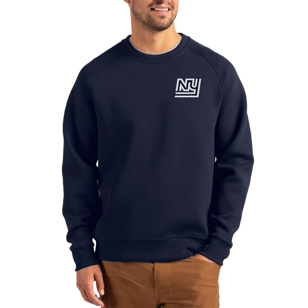 New York Giants Cutter & Buck Throwback Roam Recycled Raglan Pullover Sweatshirt | NFL Online