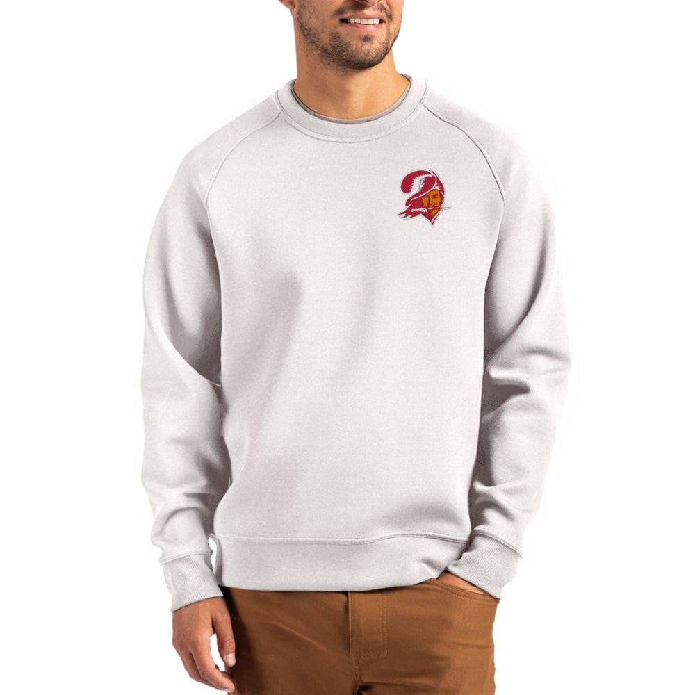 Tampa Bay Buccaneers Cutter & Buck Throwback Roam Recycled Raglan Pullover Sweatshirt | NFL Sale
