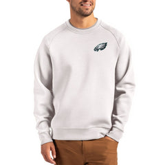Philadelphia Eagles Cutter & Buck Primary Logo Roam Recycled Raglan Pullover Sweatshirt | NFL New