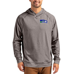 Seattle Seahawks Cutter & Buck Adapt Historic Knit Recycled Raglan Pullover Hoodie | NFL Sale