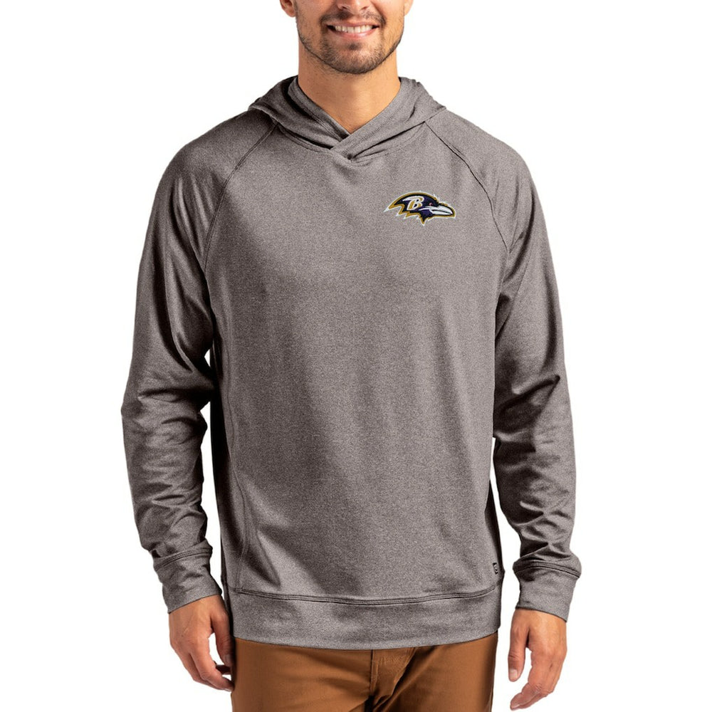 Baltimore Ravens Cutter & Buck Adapt Knit Recycled Raglan Pullover Hoodie | NFL On sale