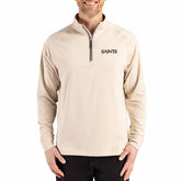 New Orleans Saints Cutter & Buck Adapt Eco Knit Stretch Recycled Quarter-Zip Pullover | NFL Hot
