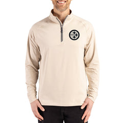 Pittsburgh Steelers Cutter & Buck Adapt Eco Knit Stretch Recycled Quarter-Zip Pullover | NFL On sale
