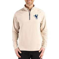 Indianapolis Colts Cutter & Buck Throwback Logo Adapt Eco Knit Stretch Recycled Quarter-Zip Pullover | NFL US
