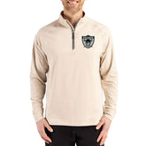 Las Vegas Raiders Cutter & Buck Adapt Eco Knit Stretch Recycled Quarter-Zip Pullover | NFL Hot