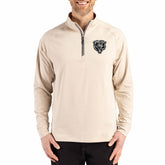 Chicago Bears Cutter & Buck Adapt Eco Knit Stretch Recycled Quarter-Zip Pullover | NFL Outlet