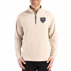 Chicago Bears Cutter & Buck Adapt Eco Knit Stretch Recycled Quarter-Zip Pullover | NFL Outlet