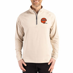 Cincinnati Bengals Cutter & Buck Throwback Logo Adapt Eco Knit Stretch Recycled Quarter-Zip Pullover | NFL Hot