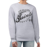 New Orleans Saints G-III 4Her by Carl Banks Women's Distressed Graphics Fleece Pullover Sweatshirt | NFL Hot