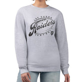 Las Vegas Raiders G-III 4Her by Carl Banks Women's Distressed Graphics Fleece Pullover Sweatshirt | NFL Hot