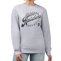 Las Vegas Raiders G-III 4Her by Carl Banks Women's Distressed Graphics Fleece Pullover Sweatshirt | NFL Hot