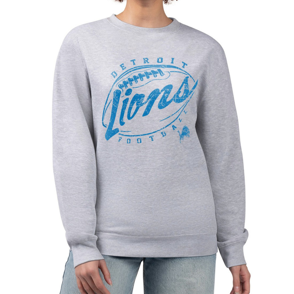 Detroit Lions G-III 4Her by Carl Banks Women's Distressed Graphics Fleece Pullover Sweatshirt | NFL Near me