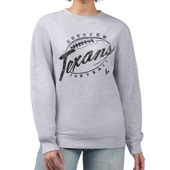 Houston Texans G-III 4Her by Carl Banks Women's Distressed Graphics Fleece Pullover Sweatshirt | NFL Hot