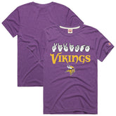 Minnesota Vikings Homage Unisex NFL ASL Collection by Love Sign Tri-Blend T-Shirt | NFL Sale