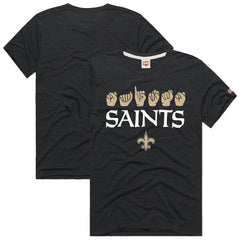 New Orleans Saints Homage Unisex NFL ASL Collection by Love Sign Tri-Blend T-Shirt | NFL New