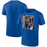 Blue Karl-Anthony Towns New York Knicks '90s Player Graphic T-Shirt | NBA