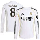 Federico Valverde Real Madrid 2025/26 Home Long Sleeve Jersey
