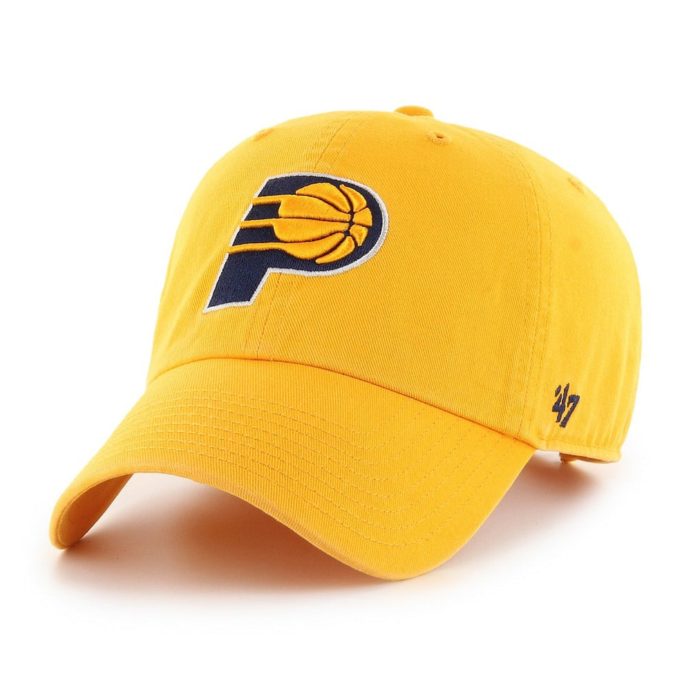 Gold Indiana Pacers '47 Core Logo Clean Up Adjustable Hat | NBA