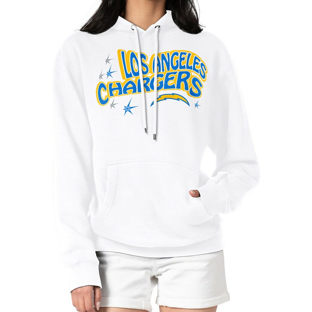 Los Angeles Chargers Starter Women's Fireworks Fleece Pullover Hoodie | NFL Discount