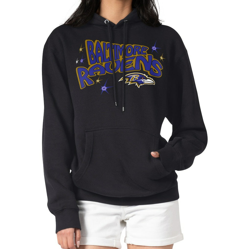 Baltimore Ravens Starter Women's Fireworks Fleece Pullover Hoodie | NFL Discount