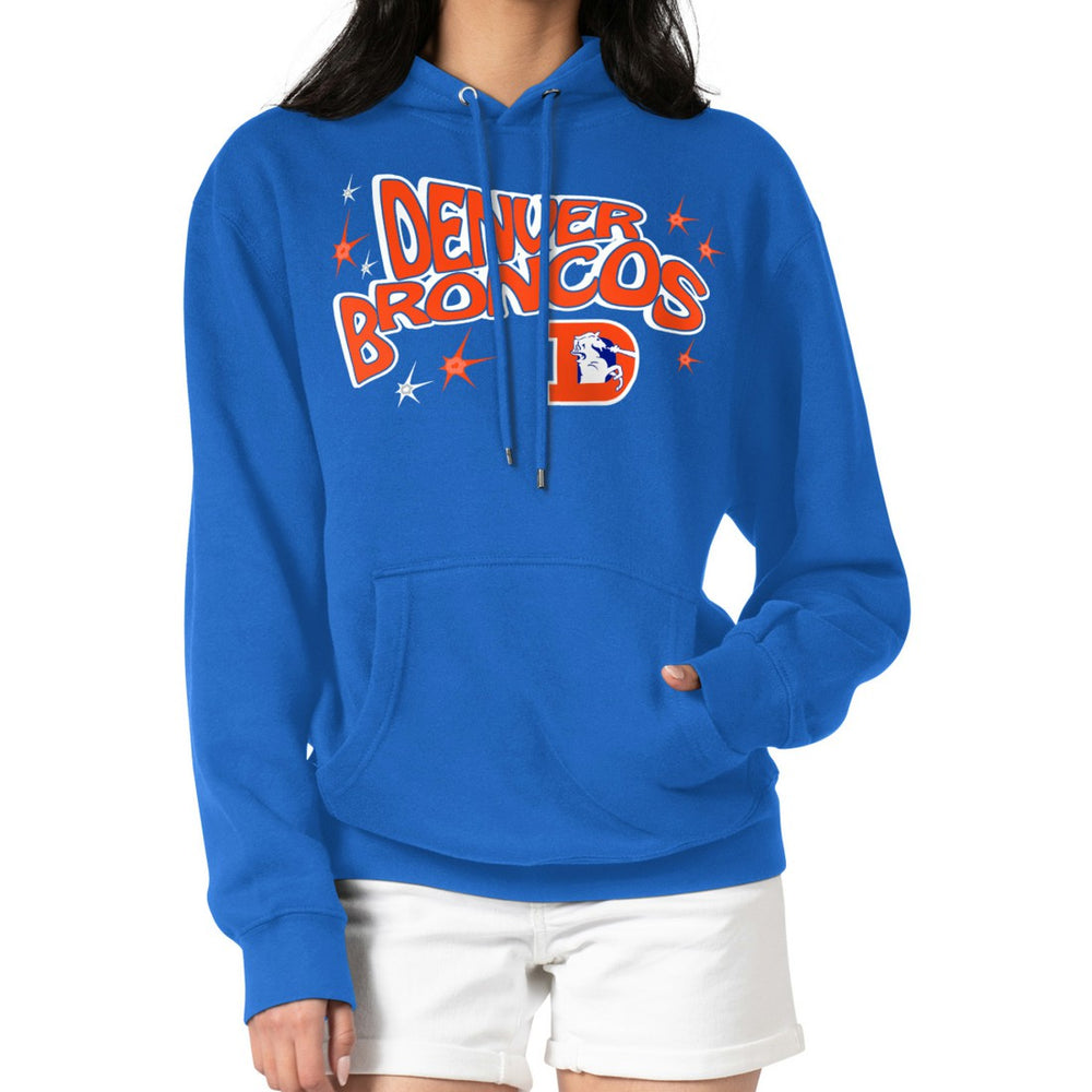 Denver Broncos Starter Women's Fireworks Fleece Pullover Hoodie | NFL Hot