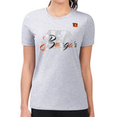 Cincinnati Bengals G-III 4Her by Carl Banks Women's Super-Slim Fit Lightweight Shadow Logo T-Shirt | NFL New